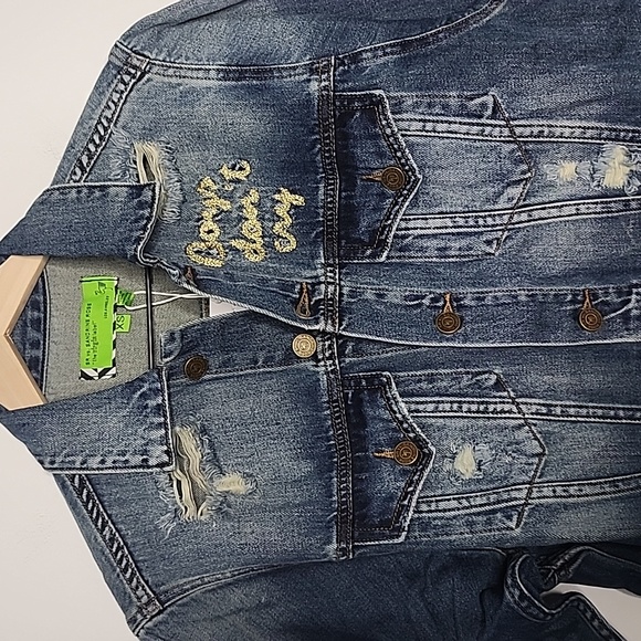 Sandrine Rose by Free People boys dont cry jean jacket size extra small - Picture 2 of 11